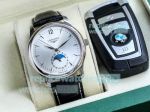 Swiss Replica Longines Master Collection Watch SS Black Leather Strap